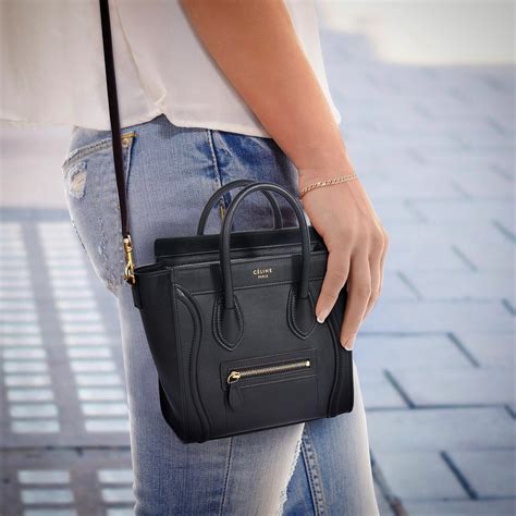 black celine luggage bag|celine nano luggage shoulder bag.